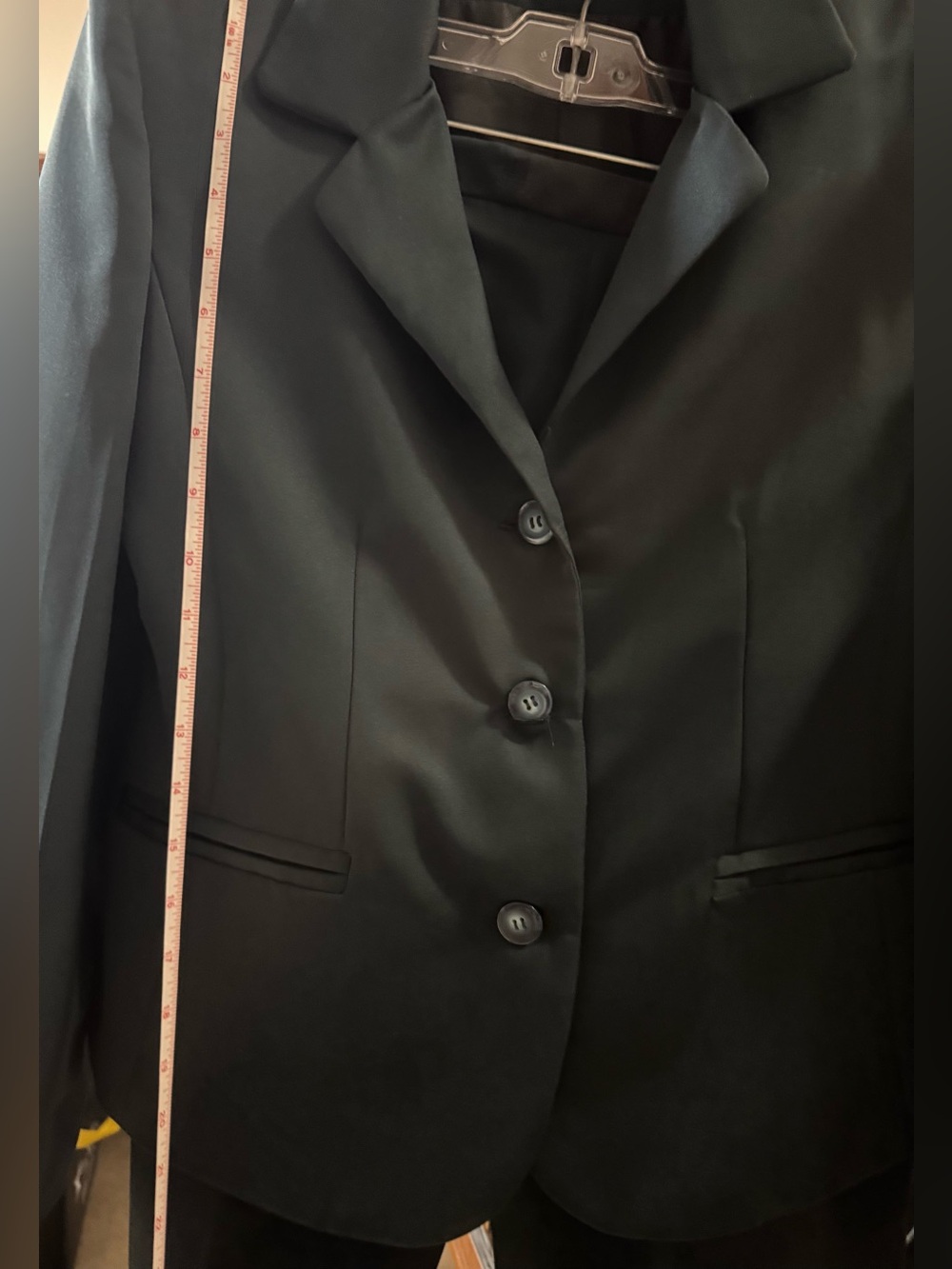 Classic Deepest Navy/Black Women's Two-Piece Suit -Tailored Blazer & Pants - EUC - Picture 2 of 7